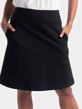 Betabrand Ponte Skort Shorts Skirt Black Medium